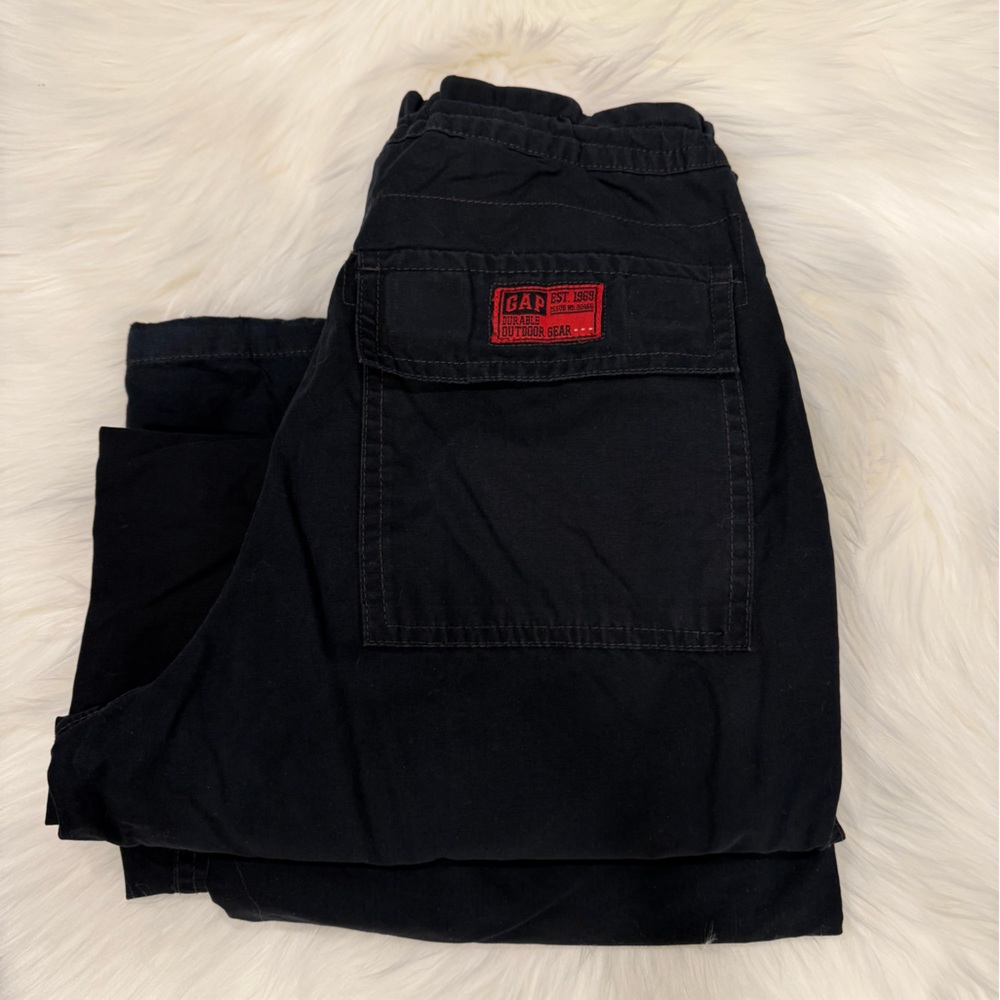 GAP Boy’s Navy Blue lined Cargo Pants with Red Details